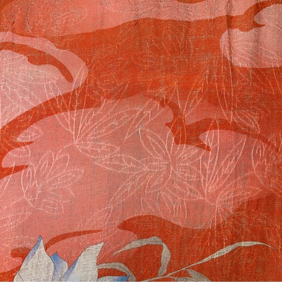 Spell & The Gypsy Cherry Blossom Kimono in Tangerine Size M/L with Sash - Picture 2 of 11